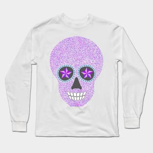 Day of the Dead purple Skull Long Sleeve T-Shirt